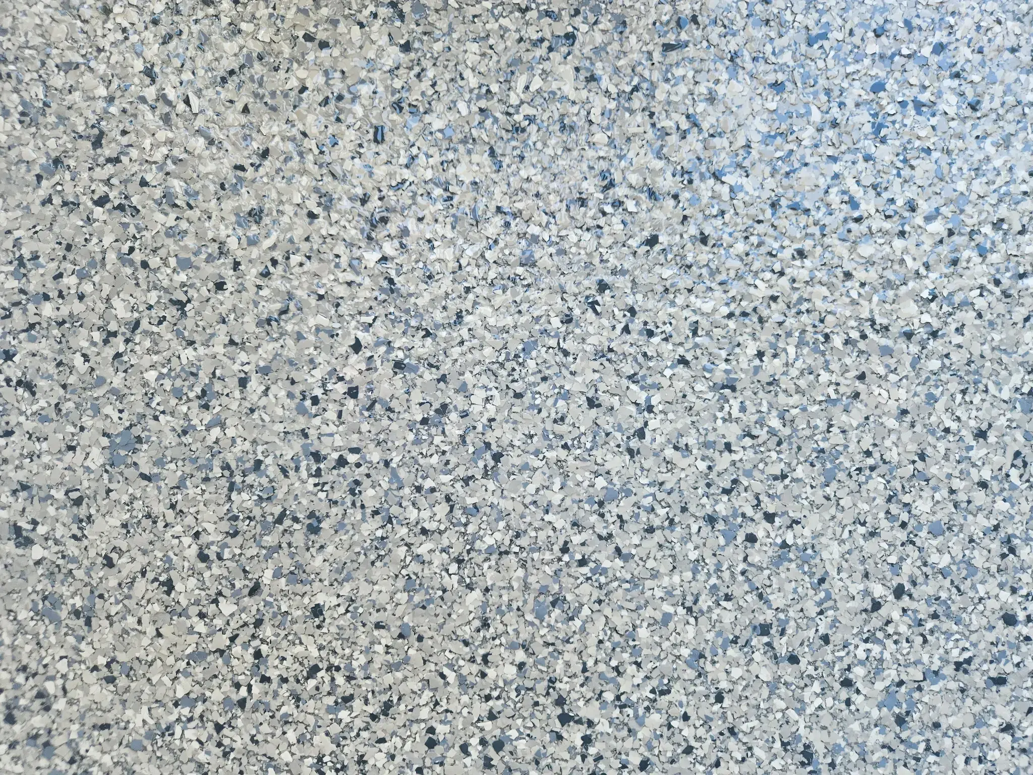 Close-up detail of finished epoxy floor coating