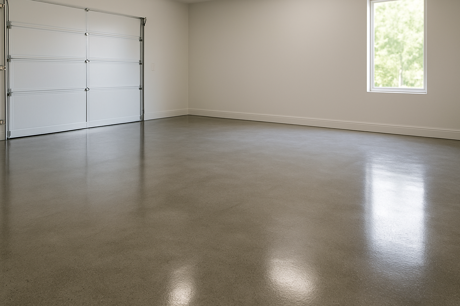 Polished concrete floor finish